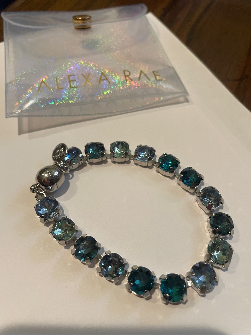 New in Pouch By Alexa Rae A Higher Place Into the Blue Bracelet magnetic closure